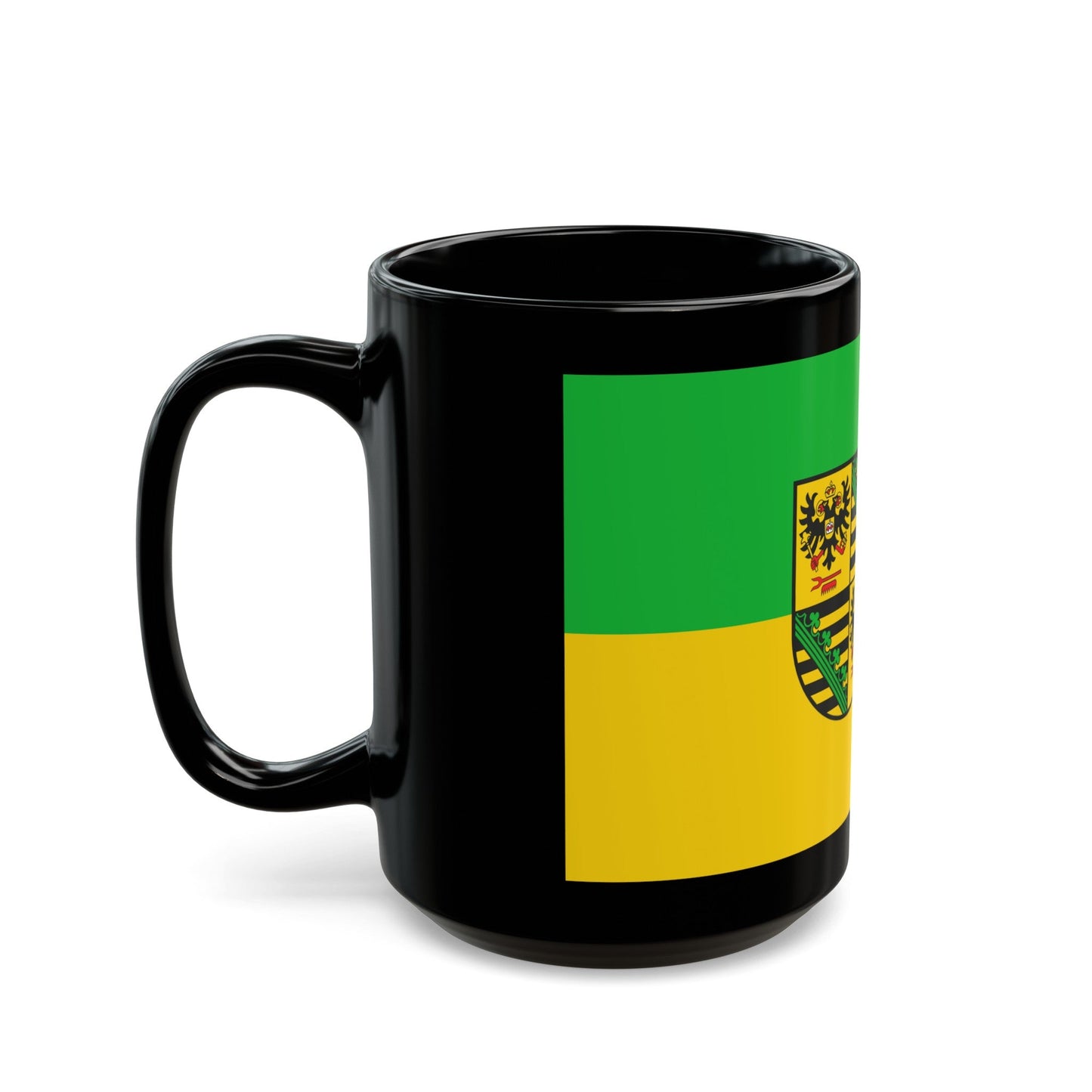 Flag of Saalfeld Rudolstadt Germany - Black Coffee Mug-The Sticker Space