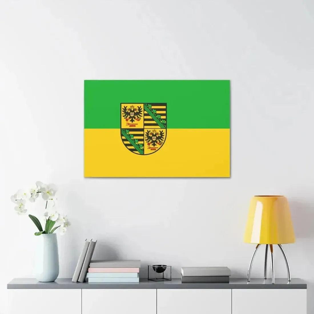 Flag of Saalfeld Rudolstadt Germany - Canvas Wall Art - The Sticker Space