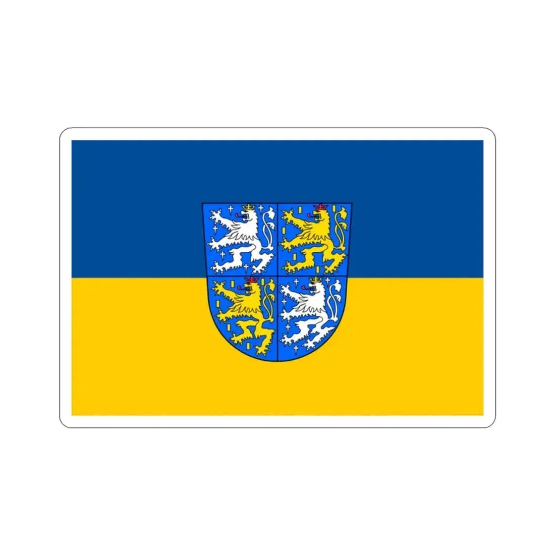 Flag of Saarbrücken Germany STICKER Vinyl Die-Cut Decal 2 Inch - The Sticker Space