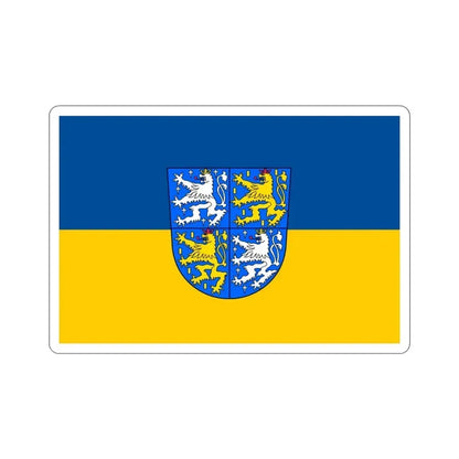 Flag of Saarbrücken Germany STICKER Vinyl Die-Cut Decal 3 Inch - The Sticker Space