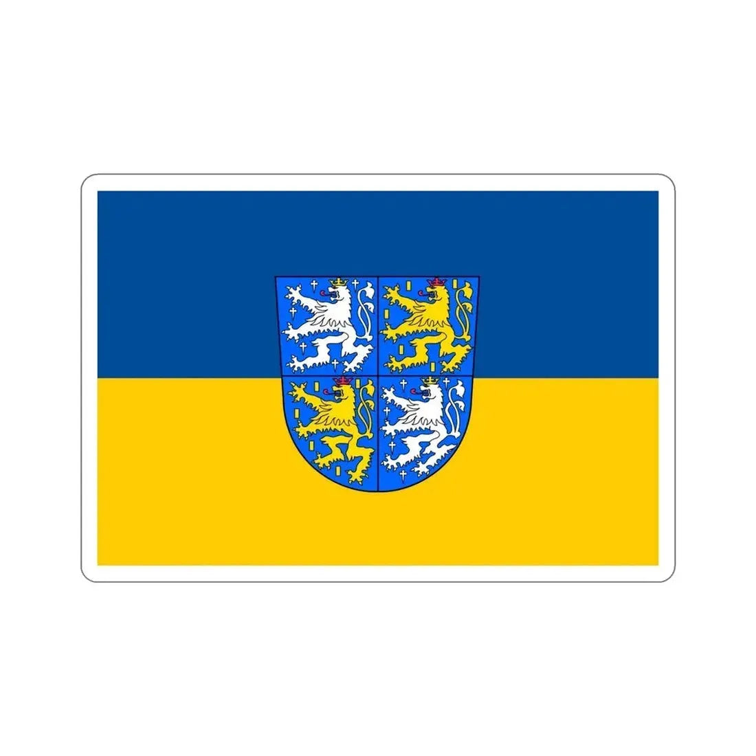 Flag of Saarbrücken Germany STICKER Vinyl Die-Cut Decal 5 Inch - The Sticker Space
