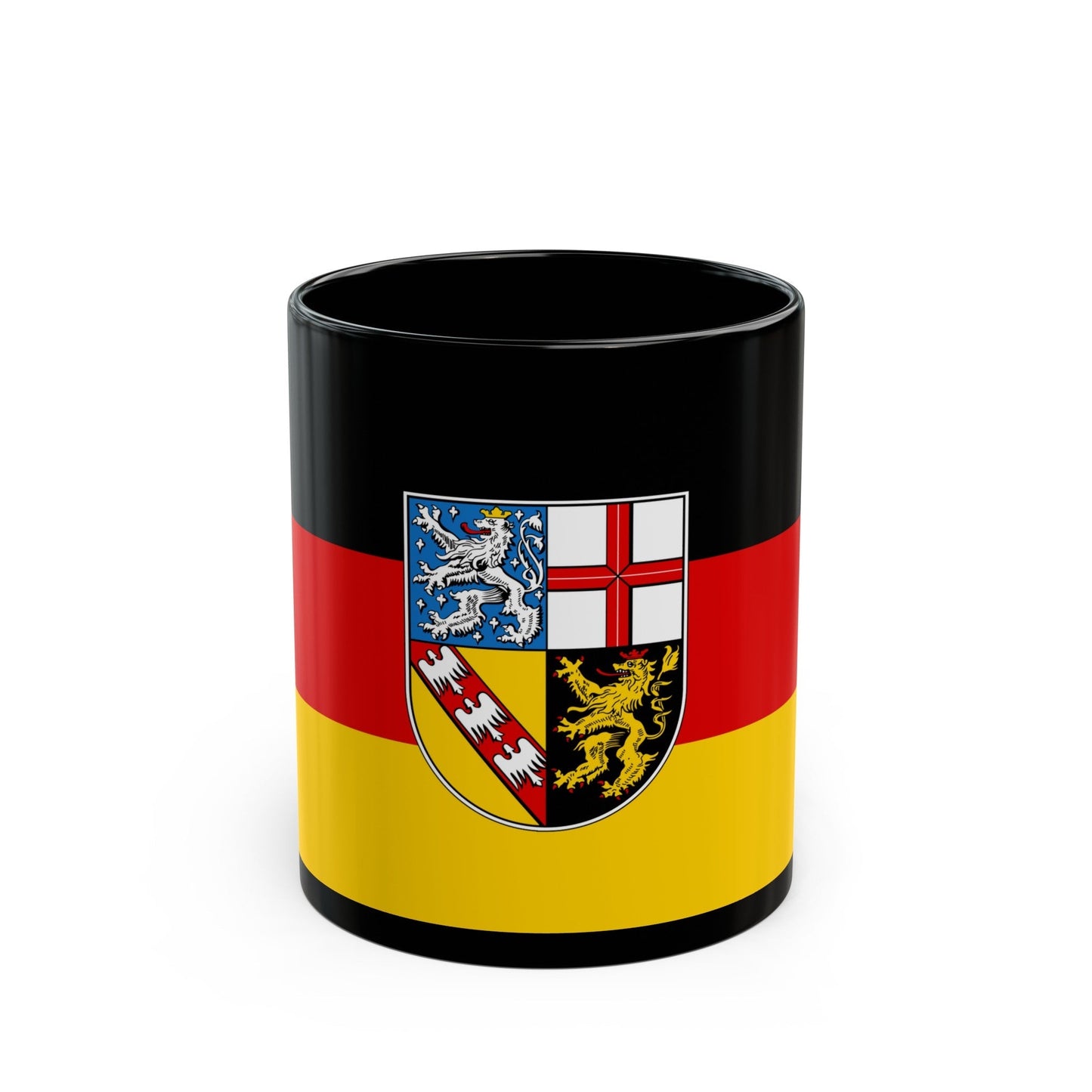 Flag of Saarland Germany - Black Coffee Mug-11oz-The Sticker Space