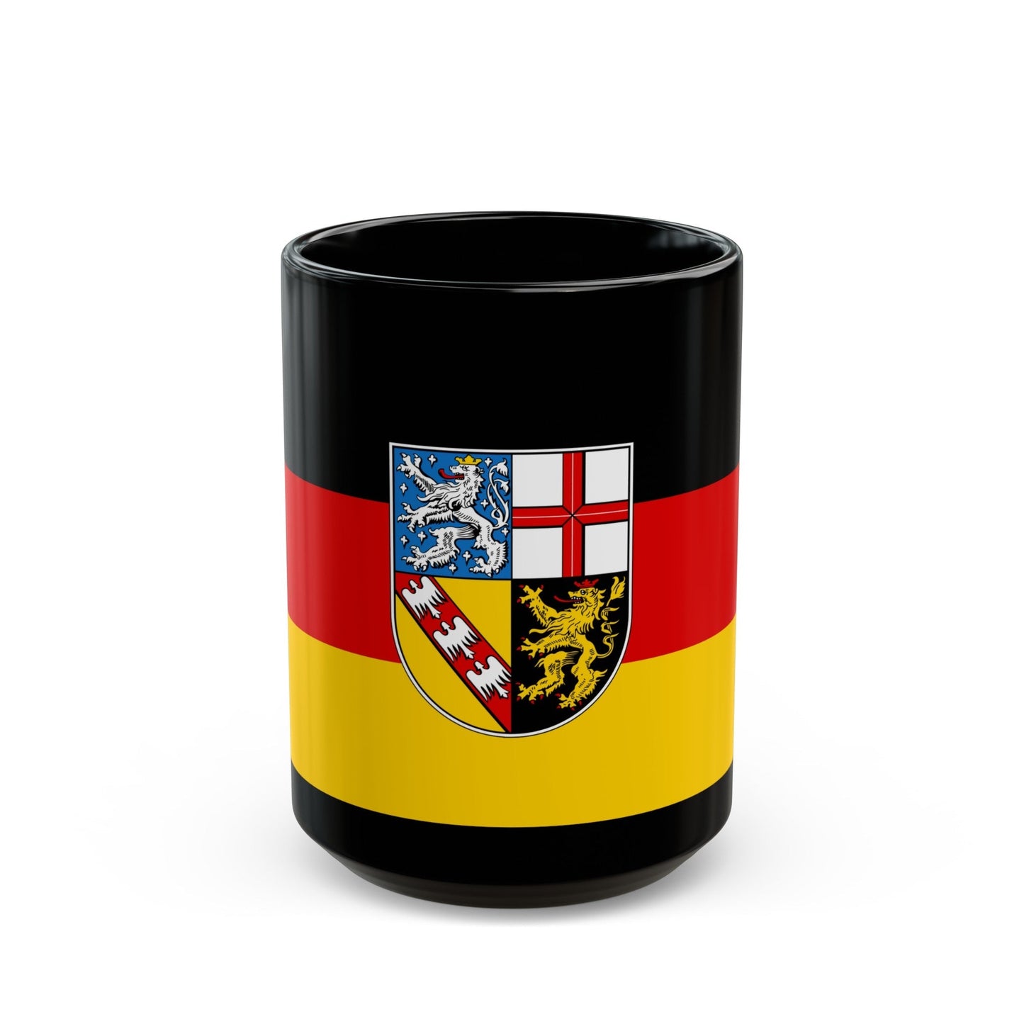 Flag of Saarland Germany - Black Coffee Mug-15oz-The Sticker Space