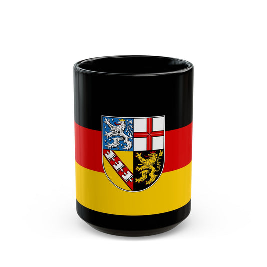 Flag of Saarland Germany - Black Coffee Mug-15oz-The Sticker Space