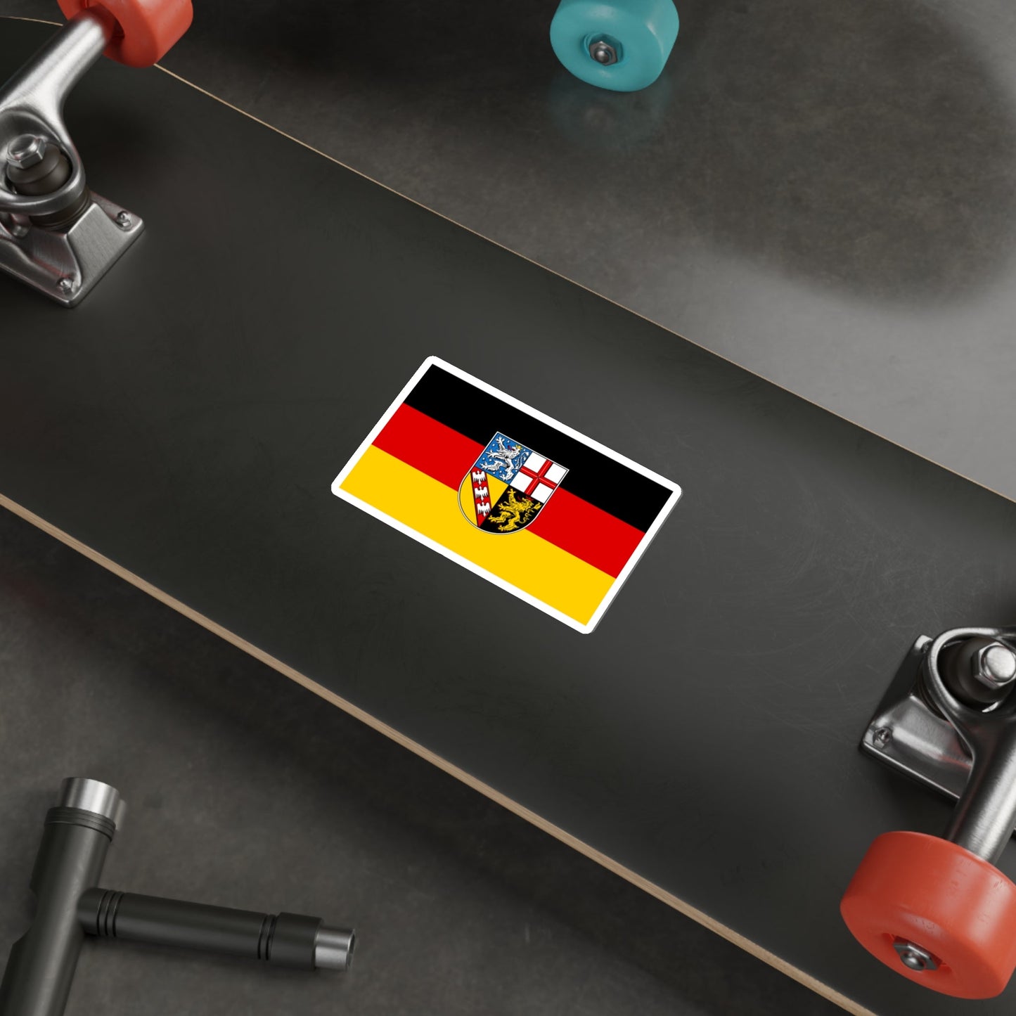 Flag of Saarland Germany STICKER Vinyl Die-Cut Decal-The Sticker Space