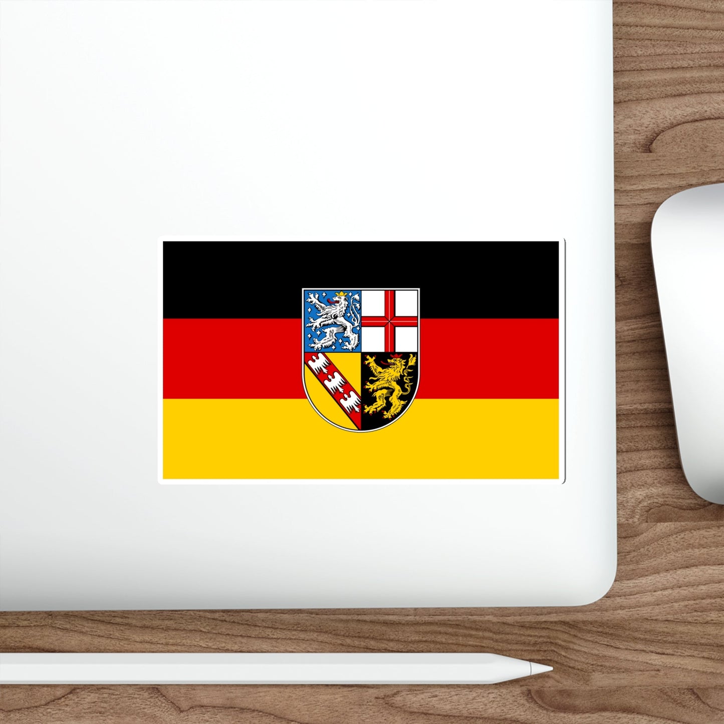 Flag of Saarland Germany STICKER Vinyl Die-Cut Decal-The Sticker Space