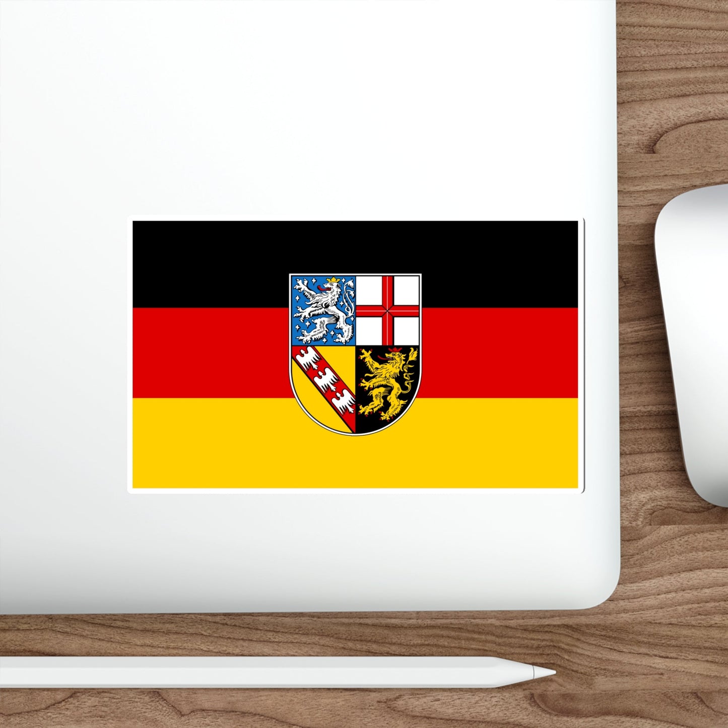 Flag of Saarland Germany STICKER Vinyl Die-Cut Decal-The Sticker Space