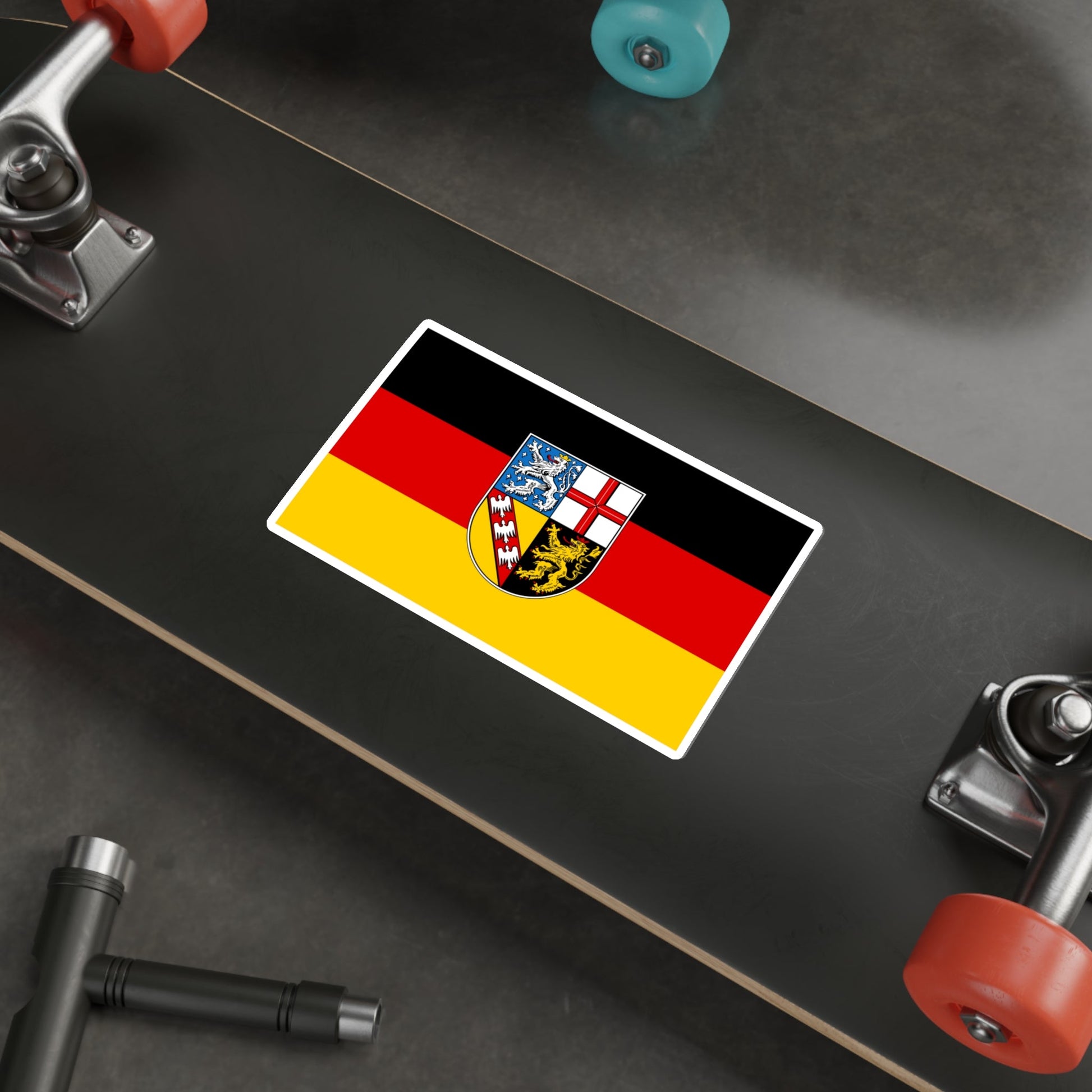 Flag of Saarland Germany STICKER Vinyl Die-Cut Decal-The Sticker Space