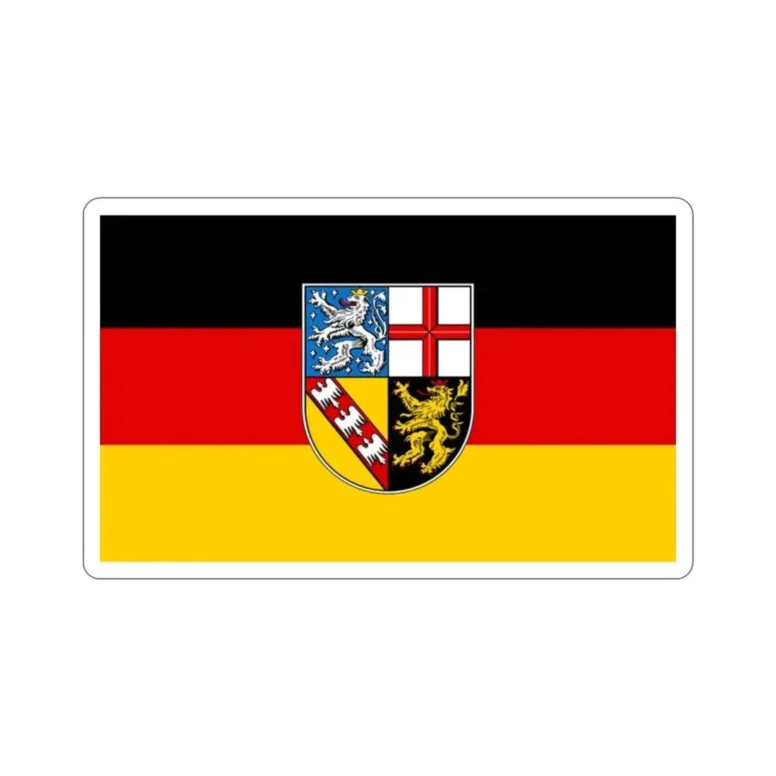 Flag of Saarland Germany STICKER Vinyl Die-Cut Decal - The Sticker Space