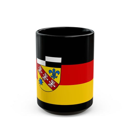 Flag of Saarlouis Germany - Black Coffee Mug-15oz-The Sticker Space