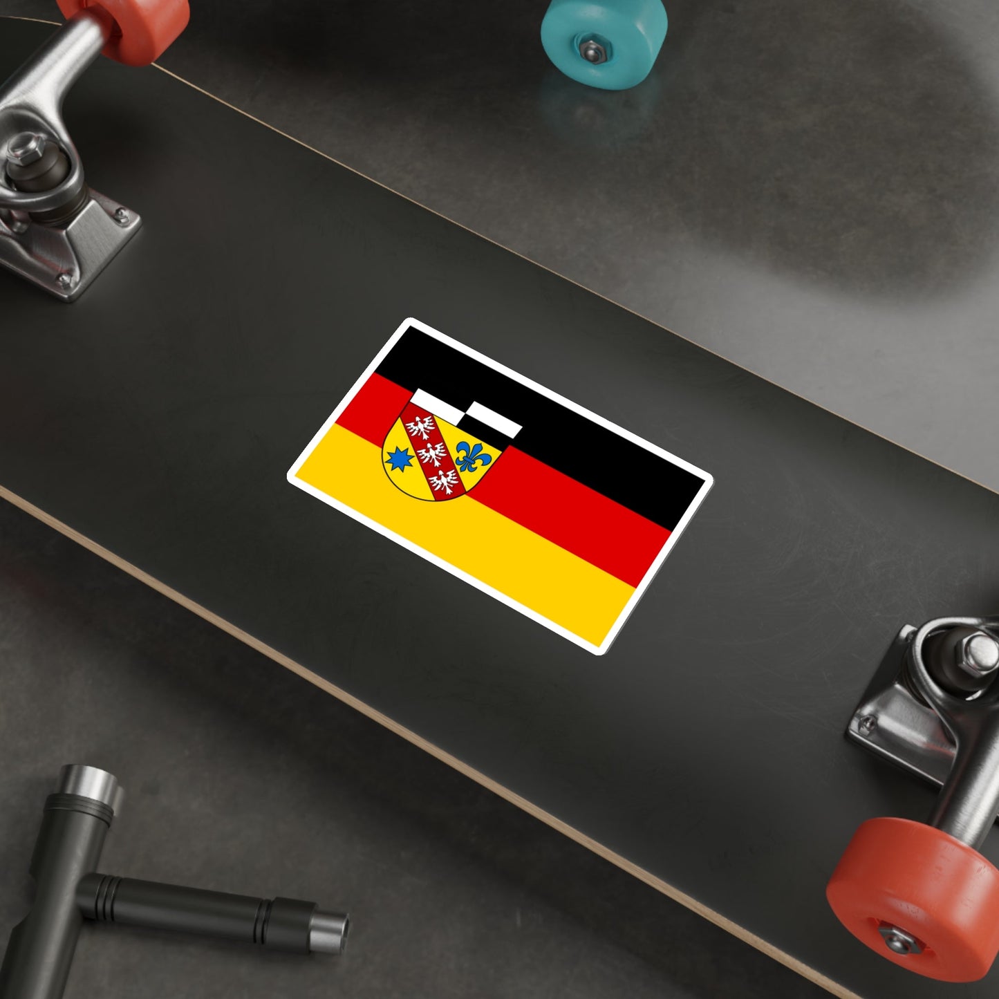 Flag of Saarlouis Germany STICKER Vinyl Die-Cut Decal-The Sticker Space