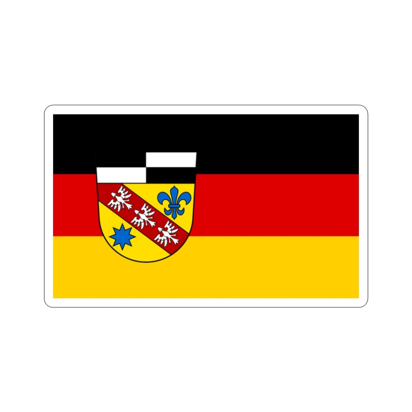 Flag of Saarlouis Germany STICKER Vinyl Die-Cut Decal-2 Inch-The Sticker Space