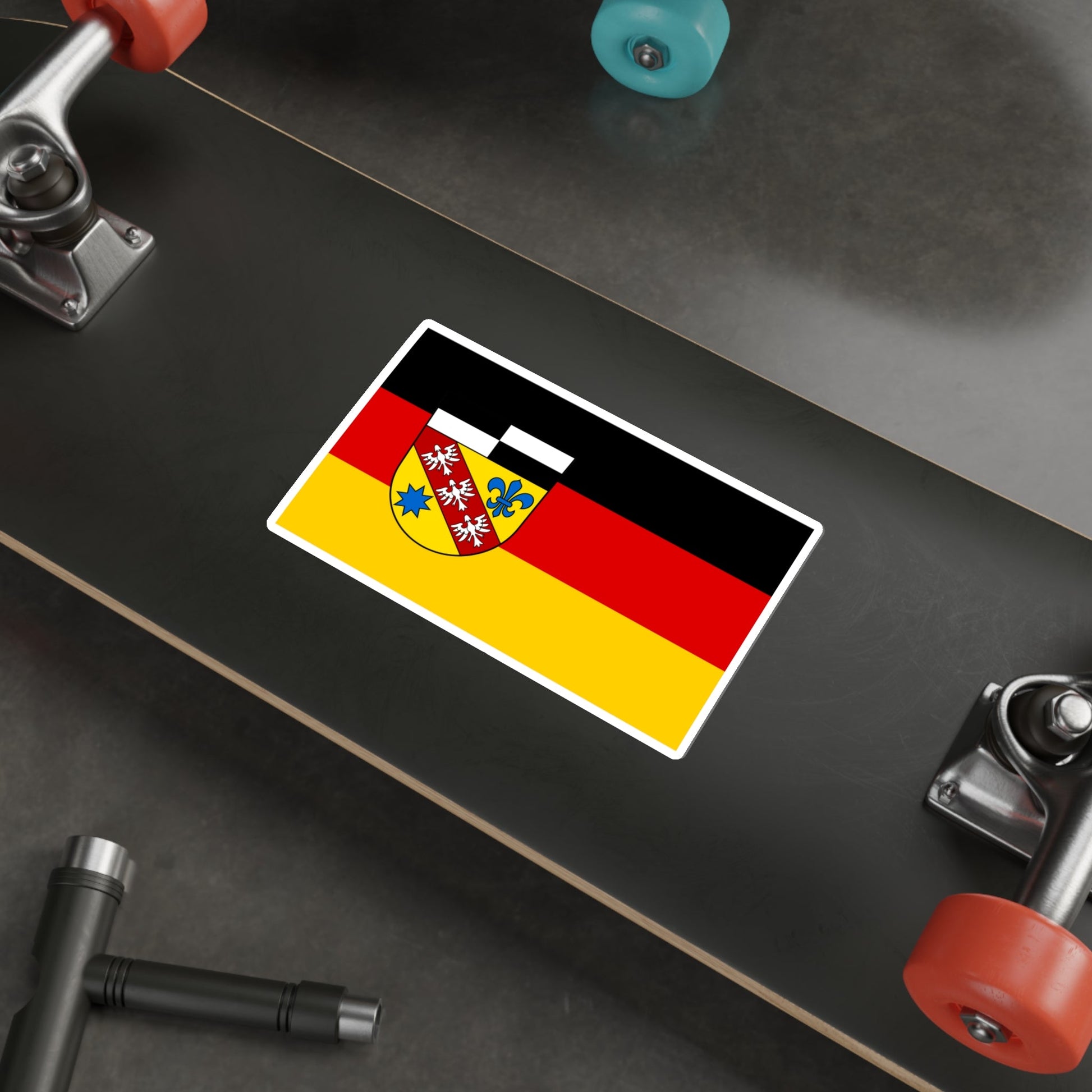 Flag of Saarlouis Germany STICKER Vinyl Die-Cut Decal-The Sticker Space