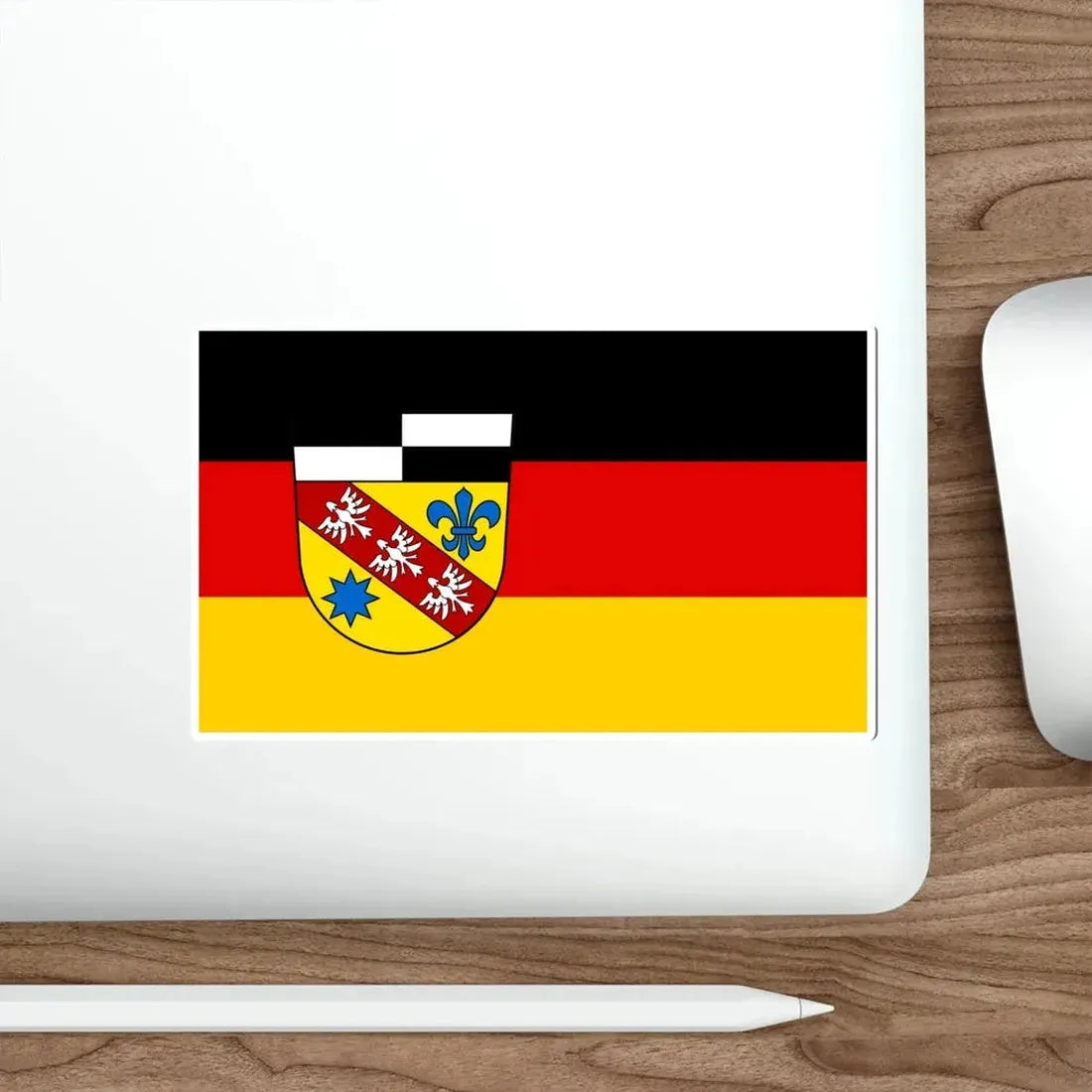 Flag of Saarlouis Germany STICKER Vinyl Die-Cut Decal - The Sticker Space