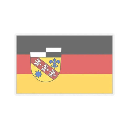 Flag of Saarlouis Germany - STICKER Vinyl Kiss-Cut Decal 2 Inch Transparent - The Sticker Space