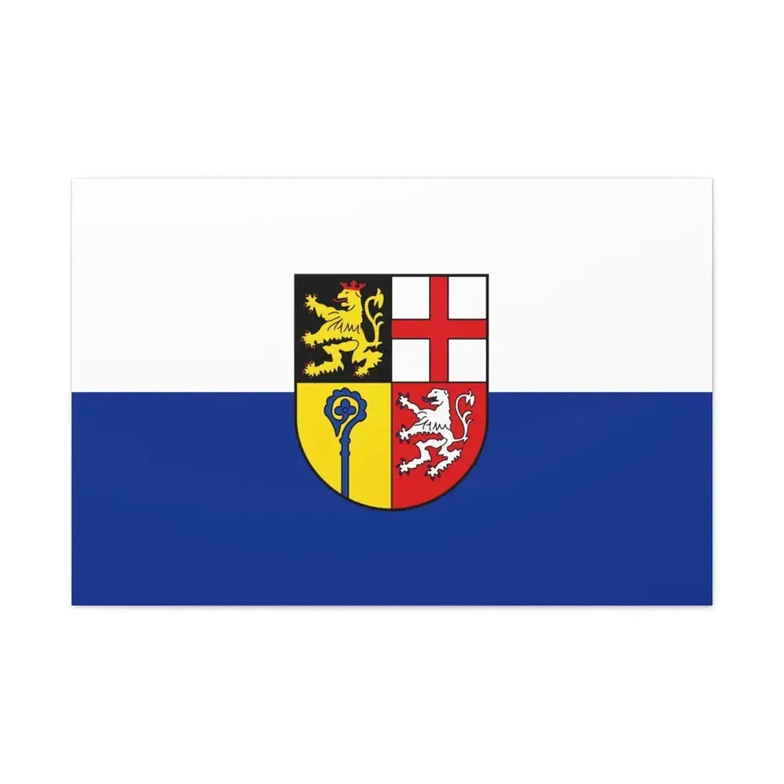 Flag of Saarpfalz Kreis Germany - Canvas Wall Art 36" x 24" 1.25" - The Sticker Space