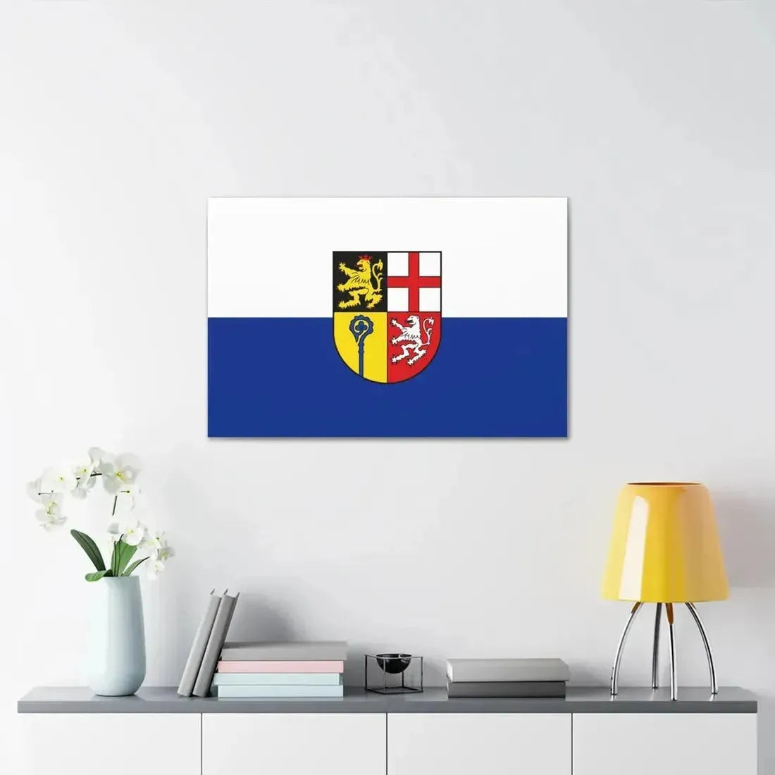 Flag of Saarpfalz Kreis Germany - Canvas Wall Art - The Sticker Space