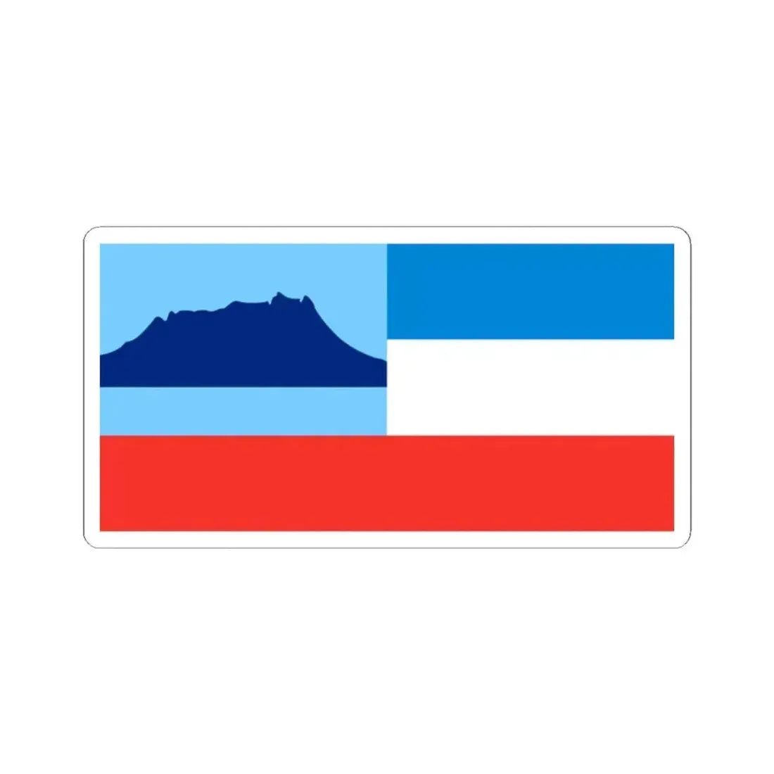 Flag of Sabah Malaysia - STICKER Vinyl Kiss-Cut Decal 2 Inch White - The Sticker Space