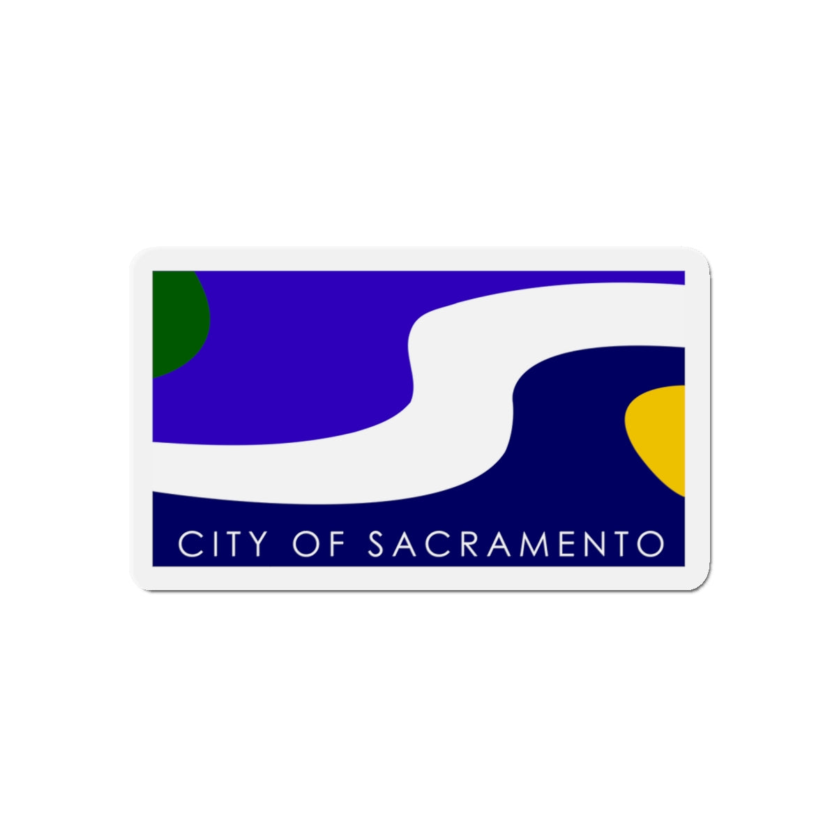 Flag of Sacramento California - Die-Cut Magnet-5" x 5"-The Sticker Space