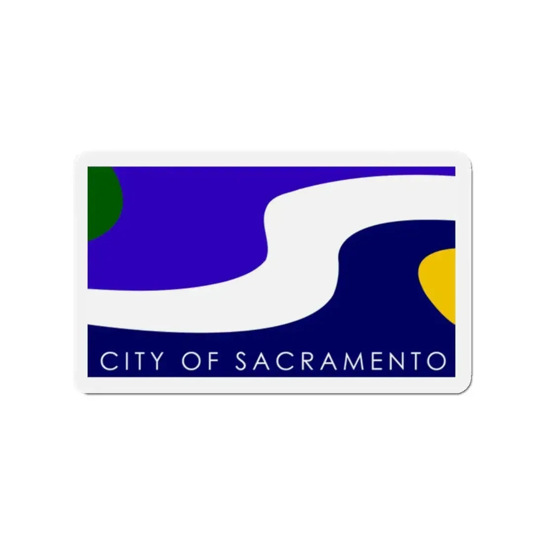 Flag of Sacramento California - Refrigerator Magnet 2 Inch - The Sticker Space
