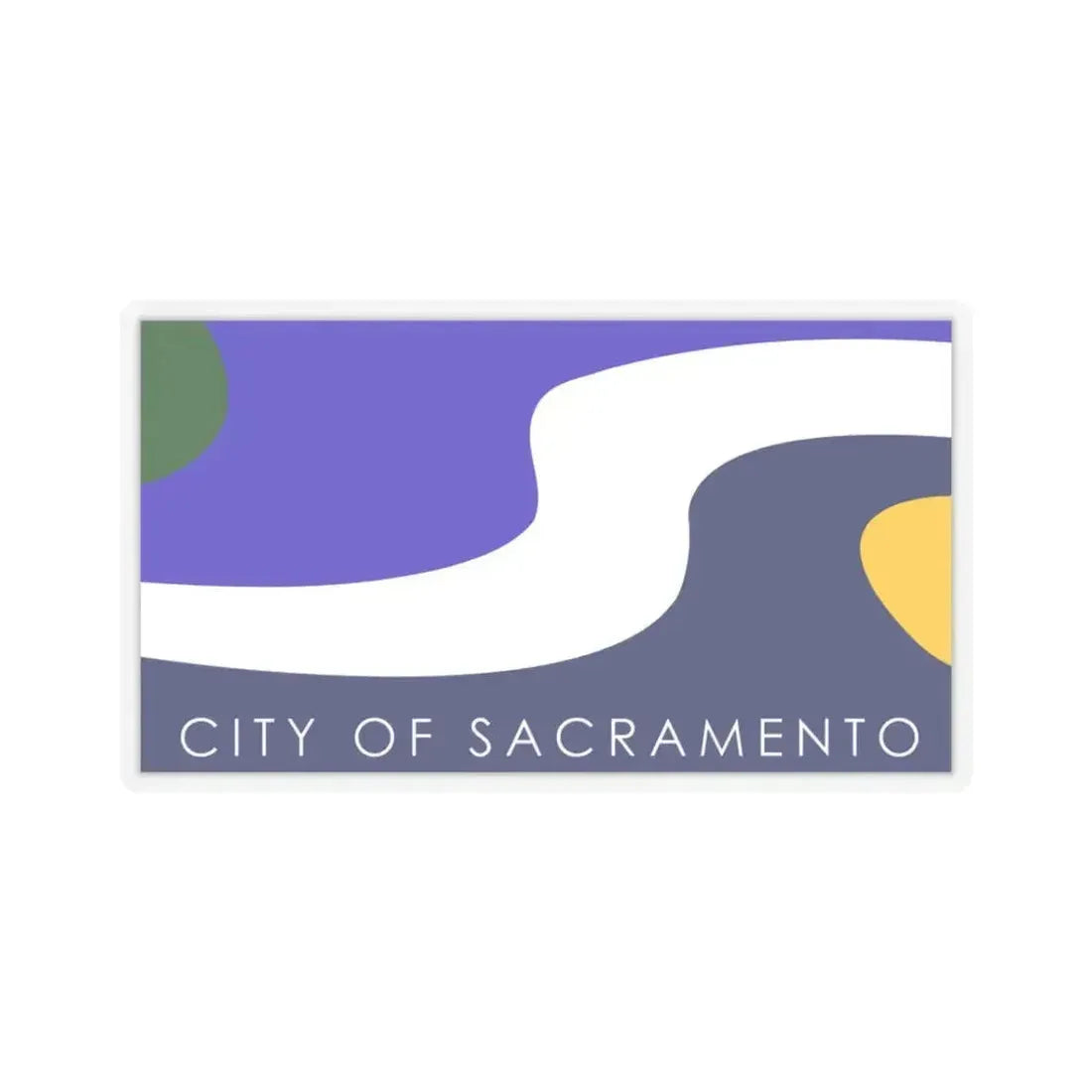 Flag of Sacramento, California - STICKER Vinyl Kiss-Cut Decal 3 Inch Transparent - The Sticker Space