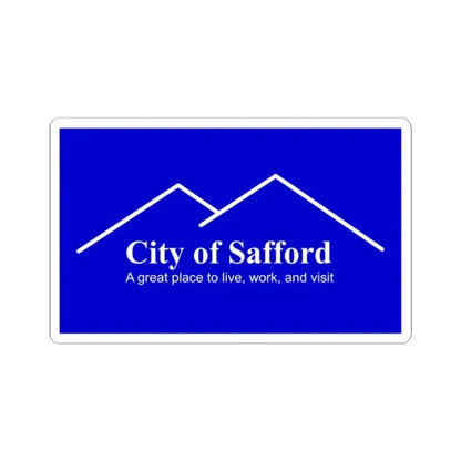 Flag of Safford Arizona (United States) STICKER Vinyl Kiss-Cut Decal 2 Inch White - The Sticker Space