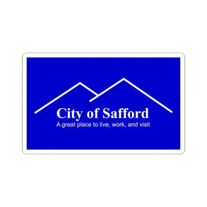 Flag of Safford Arizona (United States) STICKER Vinyl Kiss-Cut Decal 3 Inch White - The Sticker Space