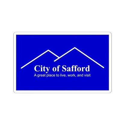 Flag of Safford Arizona (United States) STICKER Vinyl Kiss-Cut Decal 6 Inch White - The Sticker Space