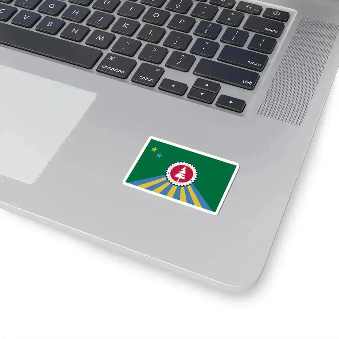 Flag of Saginaw County Michigan (United States) STICKER Vinyl Kiss-Cut Decal - The Sticker Space