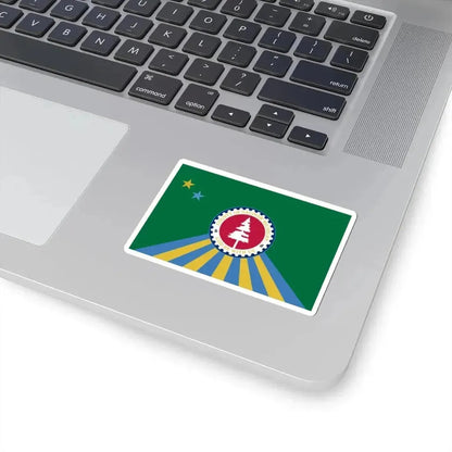 Flag of Saginaw County Michigan (United States) STICKER Vinyl Kiss-Cut Decal - The Sticker Space