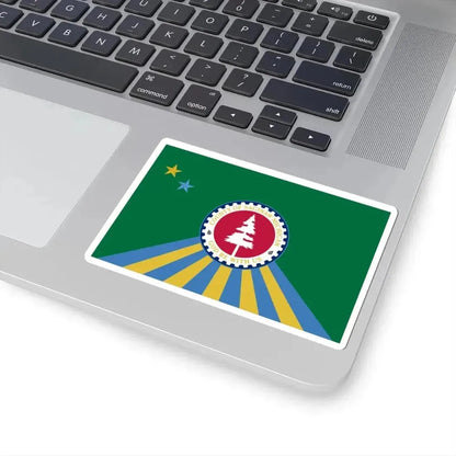 Flag of Saginaw County Michigan (United States) STICKER Vinyl Kiss-Cut Decal - The Sticker Space