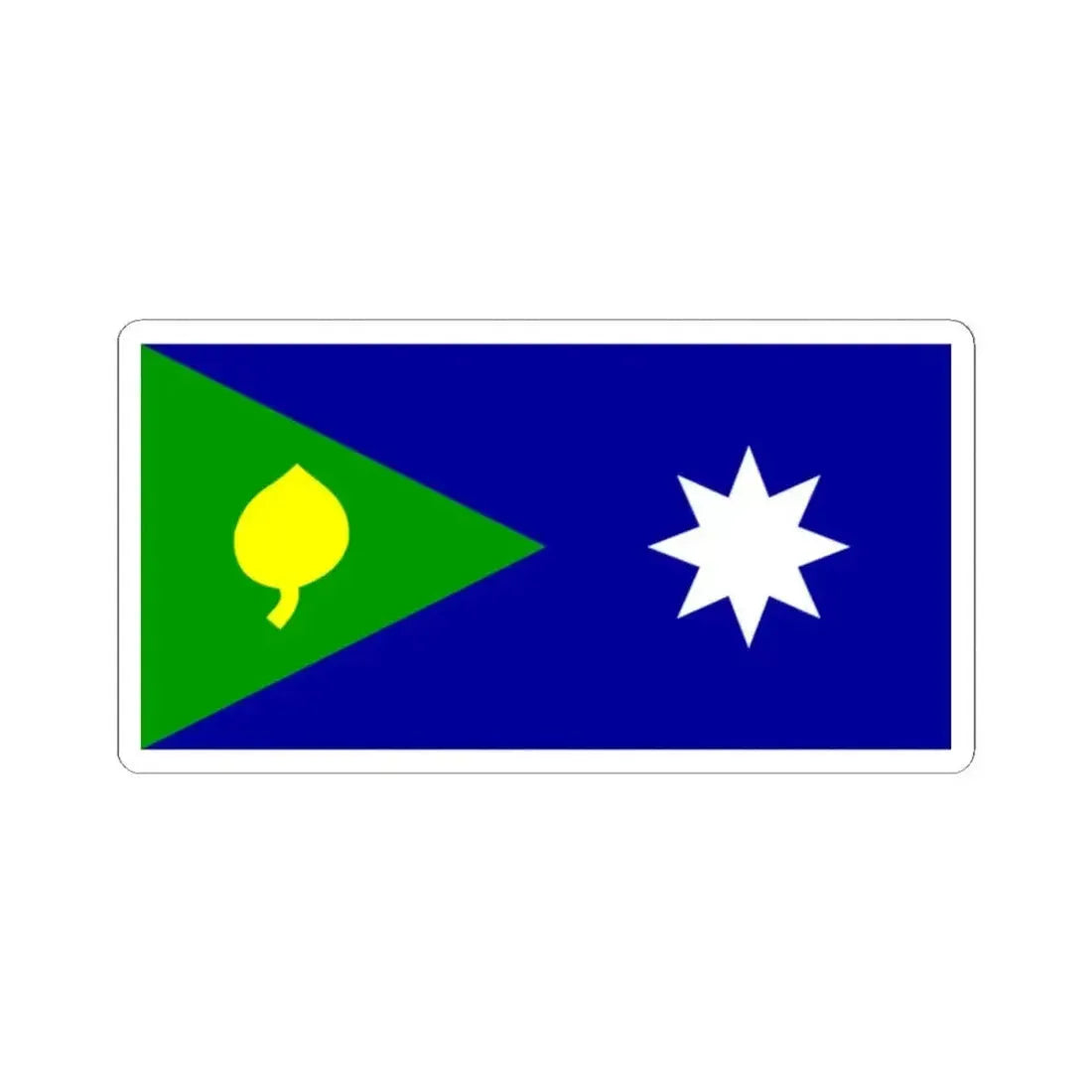 Flag of Saibai Island (Australia) STICKER Vinyl Kiss-Cut Decal 2 Inch White - The Sticker Space