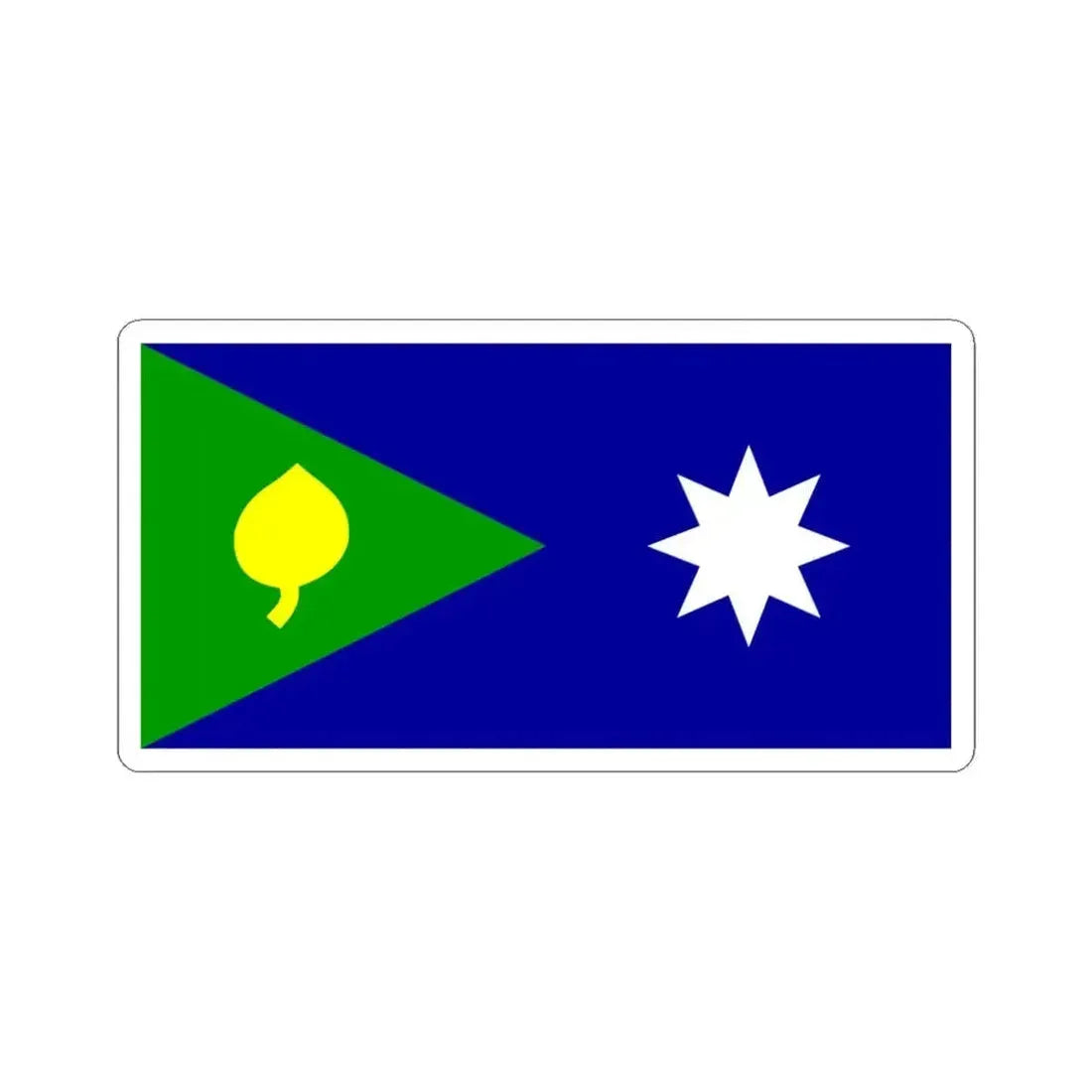 Flag of Saibai Island (Australia) STICKER Vinyl Kiss-Cut Decal 6 Inch White - The Sticker Space
