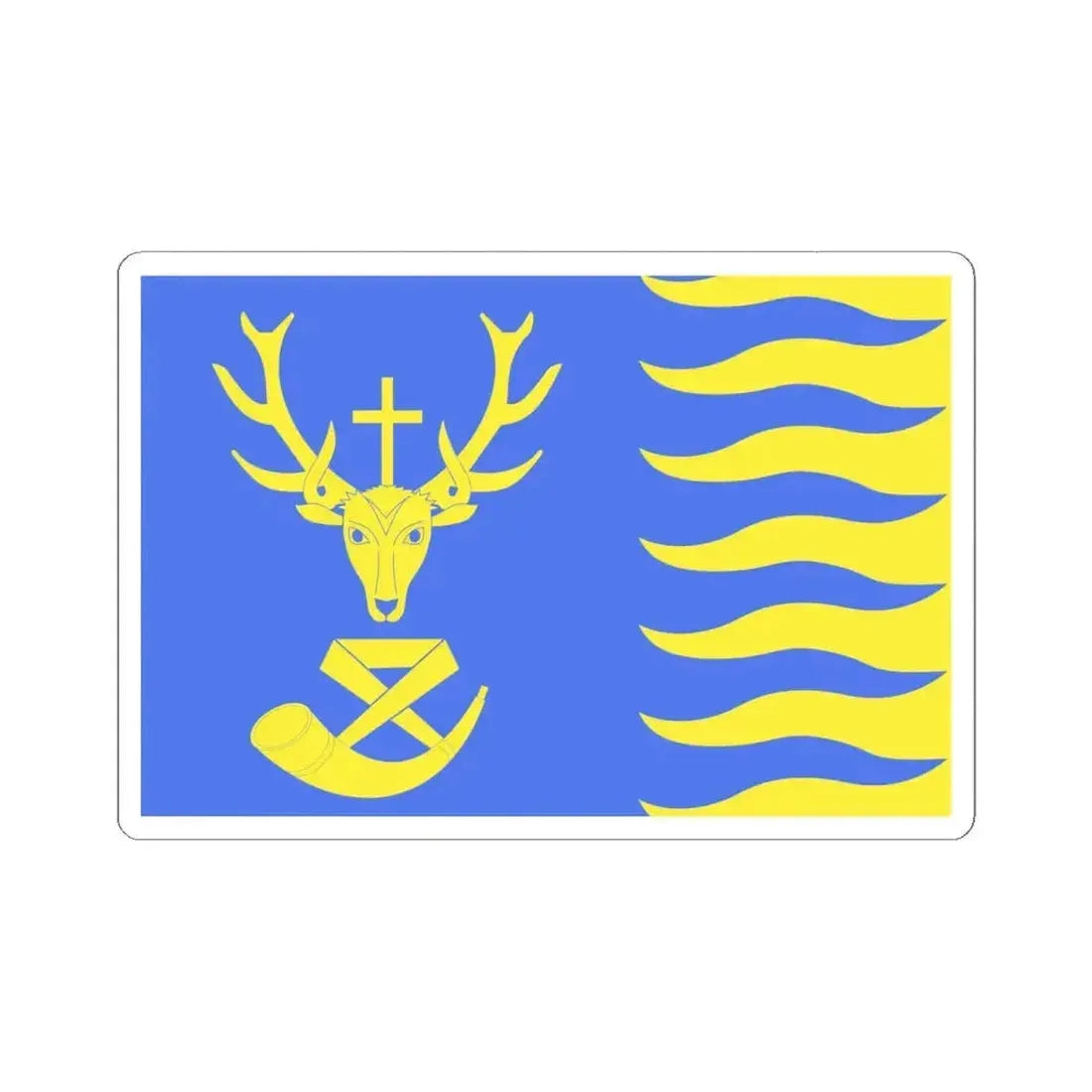 Flag of Saint-Hubert Belgium (Belgium) STICKER Vinyl Kiss-Cut Decal 6 Inch White - The Sticker Space