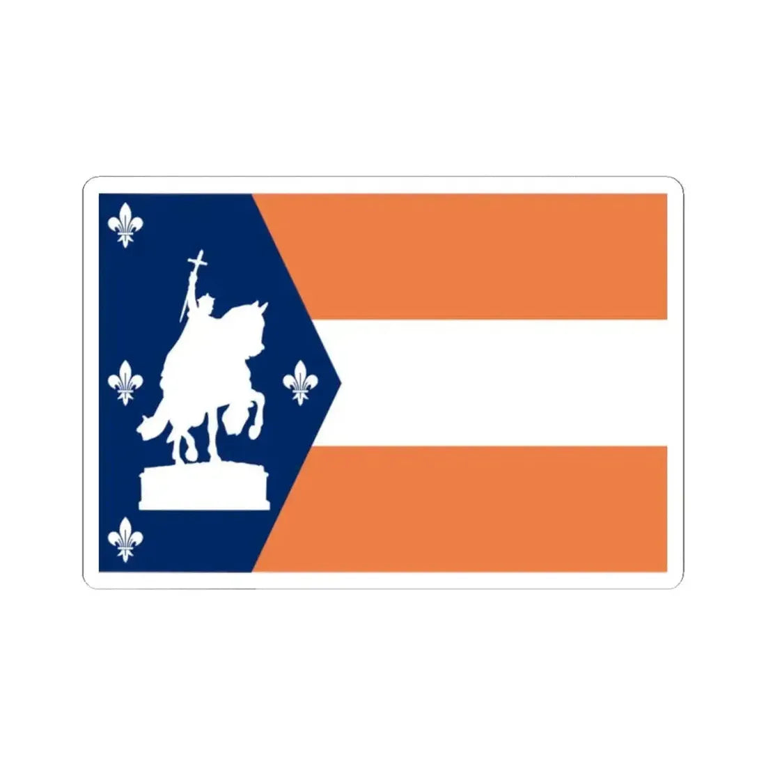 Flag of Saint Louis Missouri 1916 (United States) STICKER Vinyl Kiss-Cut Decal 2 Inch White - The Sticker Space