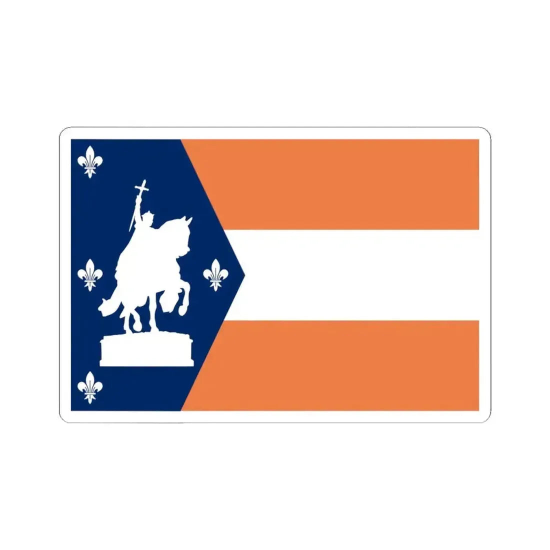 Flag of Saint Louis Missouri 1916 (United States) STICKER Vinyl Kiss-Cut Decal 4 Inch White - The Sticker Space