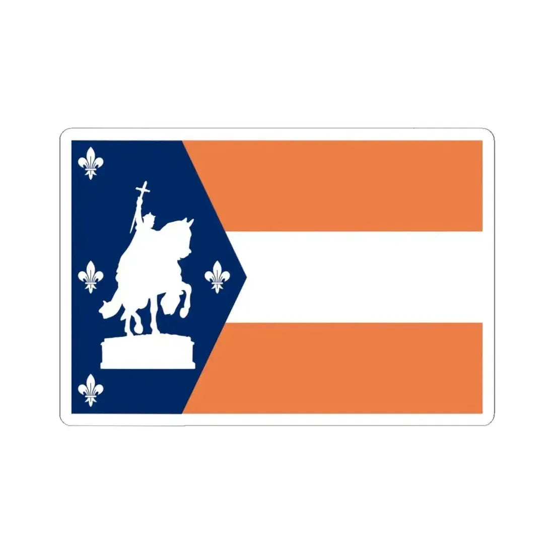 Flag of Saint Louis Missouri 1916 (United States) STICKER Vinyl Kiss-Cut Decal 6 Inch White - The Sticker Space