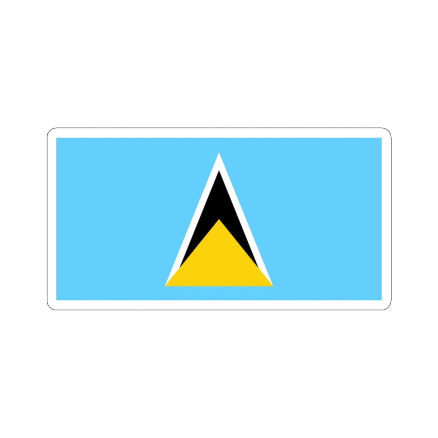 Flag of Saint Lucia STICKER Vinyl Die-Cut Decal-2 Inch-The Sticker Space