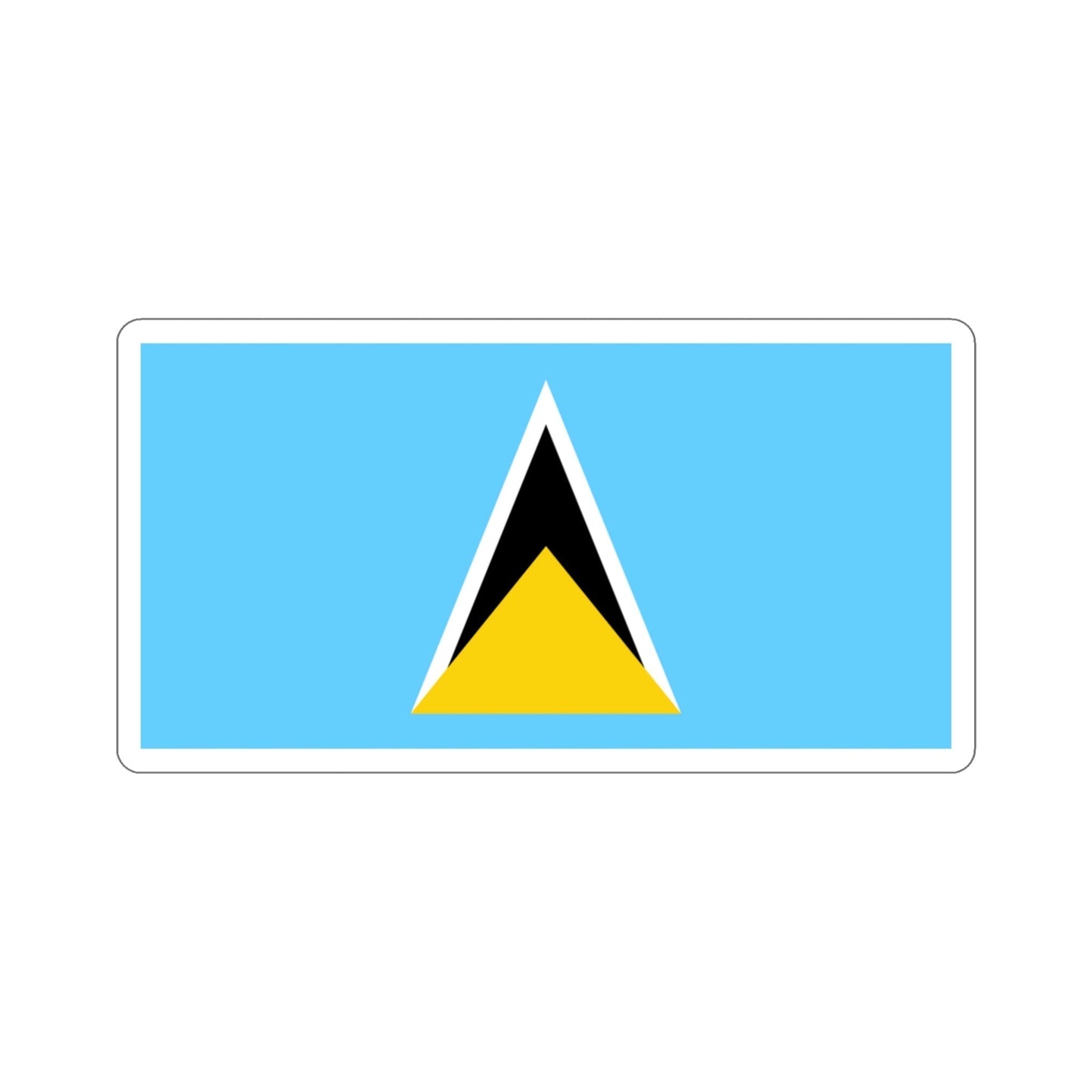 Flag of Saint Lucia STICKER Vinyl Die-Cut Decal-3 Inch-The Sticker Space