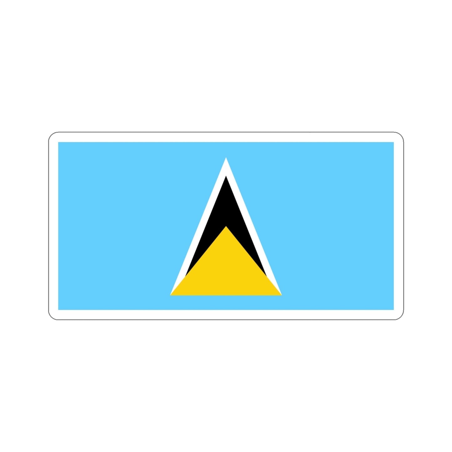 Flag of Saint Lucia STICKER Vinyl Die-Cut Decal-4 Inch-The Sticker Space