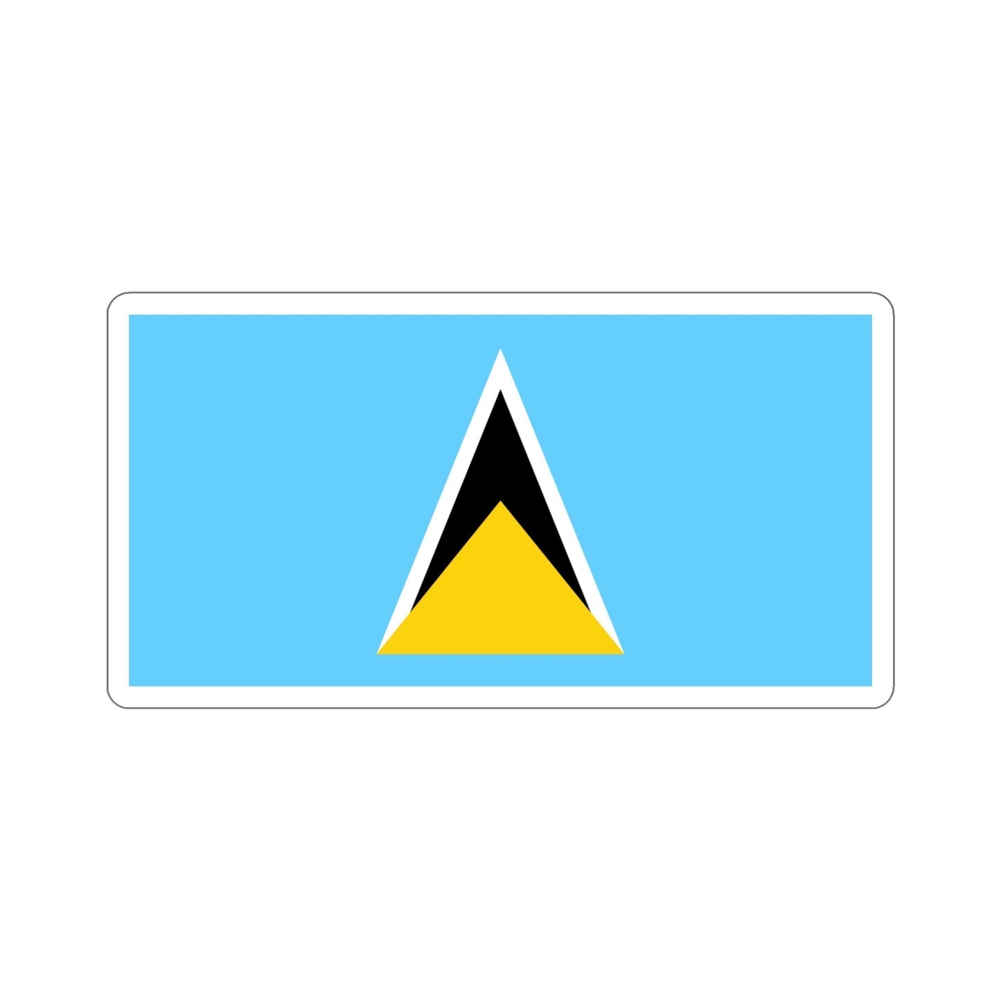 Flag of Saint Lucia STICKER Vinyl Die-Cut Decal-5 Inch-The Sticker Space