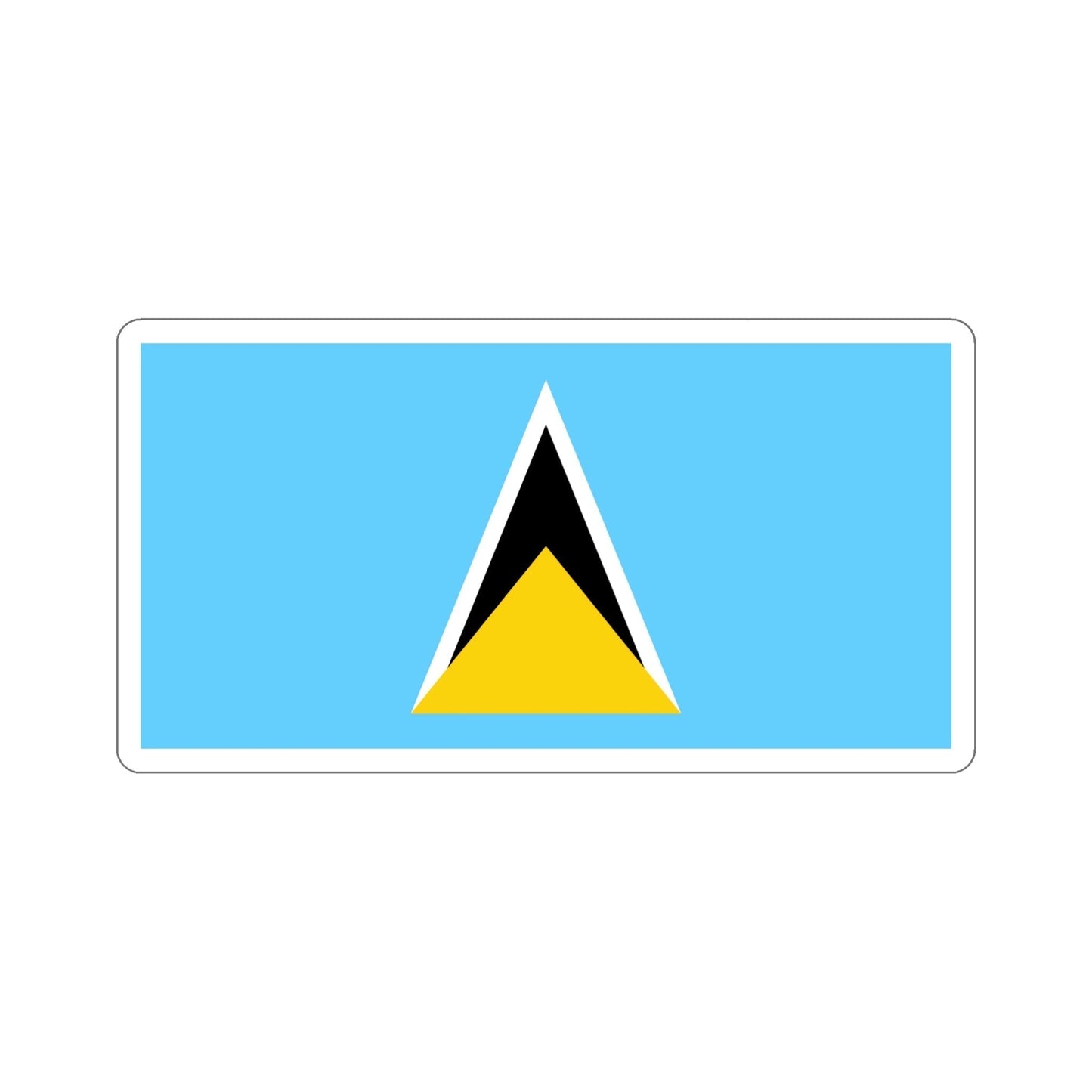 Flag of Saint Lucia STICKER Vinyl Die-Cut Decal-6 Inch-The Sticker Space