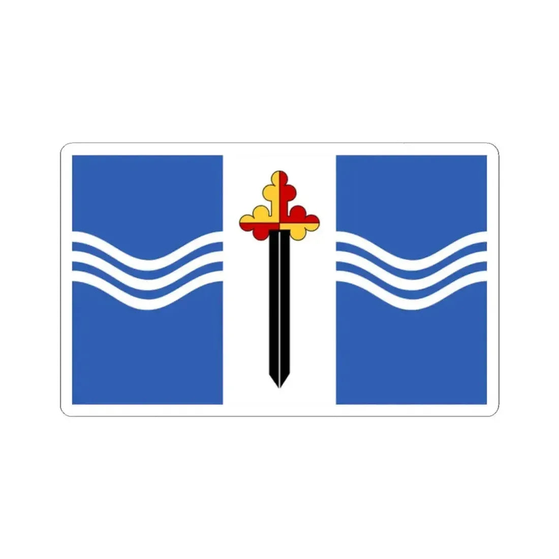 Flag of Saint Michaels Maryland (United States) STICKER Vinyl Kiss-Cut Decal 2 Inch White - The Sticker Space