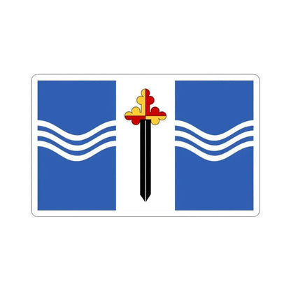Flag of Saint Michaels Maryland (United States) STICKER Vinyl Kiss-Cut Decal 3 Inch White - The Sticker Space