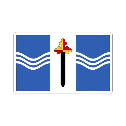 Flag of Saint Michaels Maryland (United States) STICKER Vinyl Kiss-Cut Decal 4 Inch White - The Sticker Space
