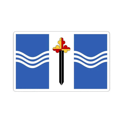 Flag of Saint Michaels Maryland (United States) STICKER Vinyl Kiss-Cut Decal 6 Inch White - The Sticker Space