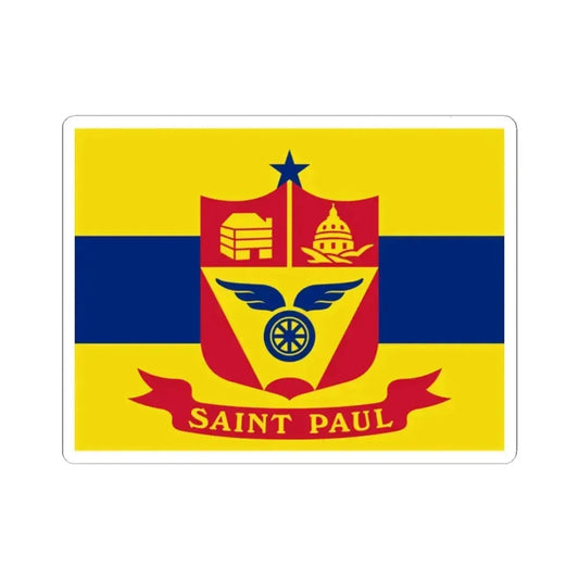 Flag of Saint Paul Minnesota (United States) STICKER Vinyl Kiss-Cut Decal 2 Inch White - The Sticker Space