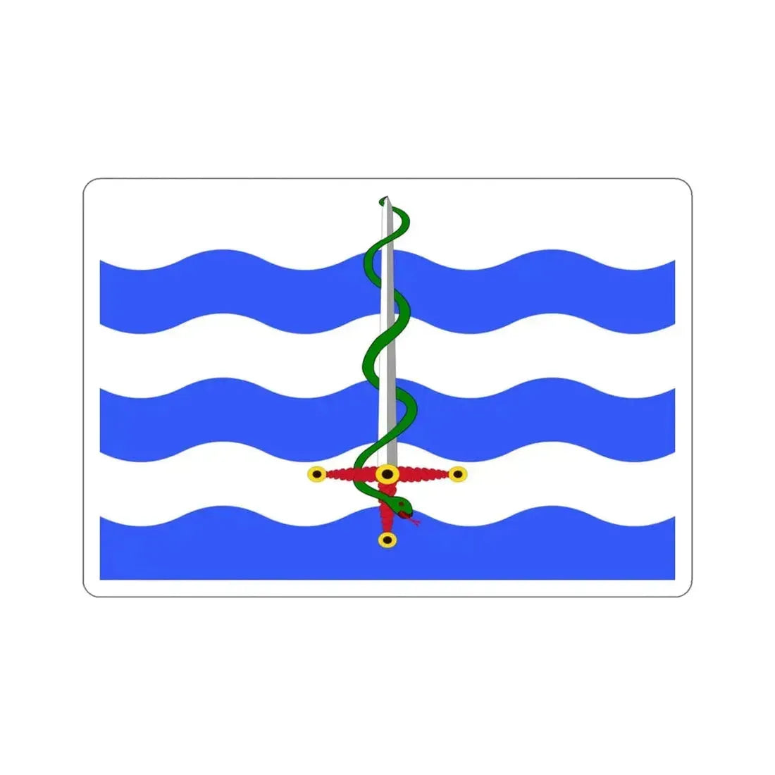 Flag of Saint Paul's Bay Malta STICKER Vinyl Die-Cut Decal 3 Inch - The Sticker Space
