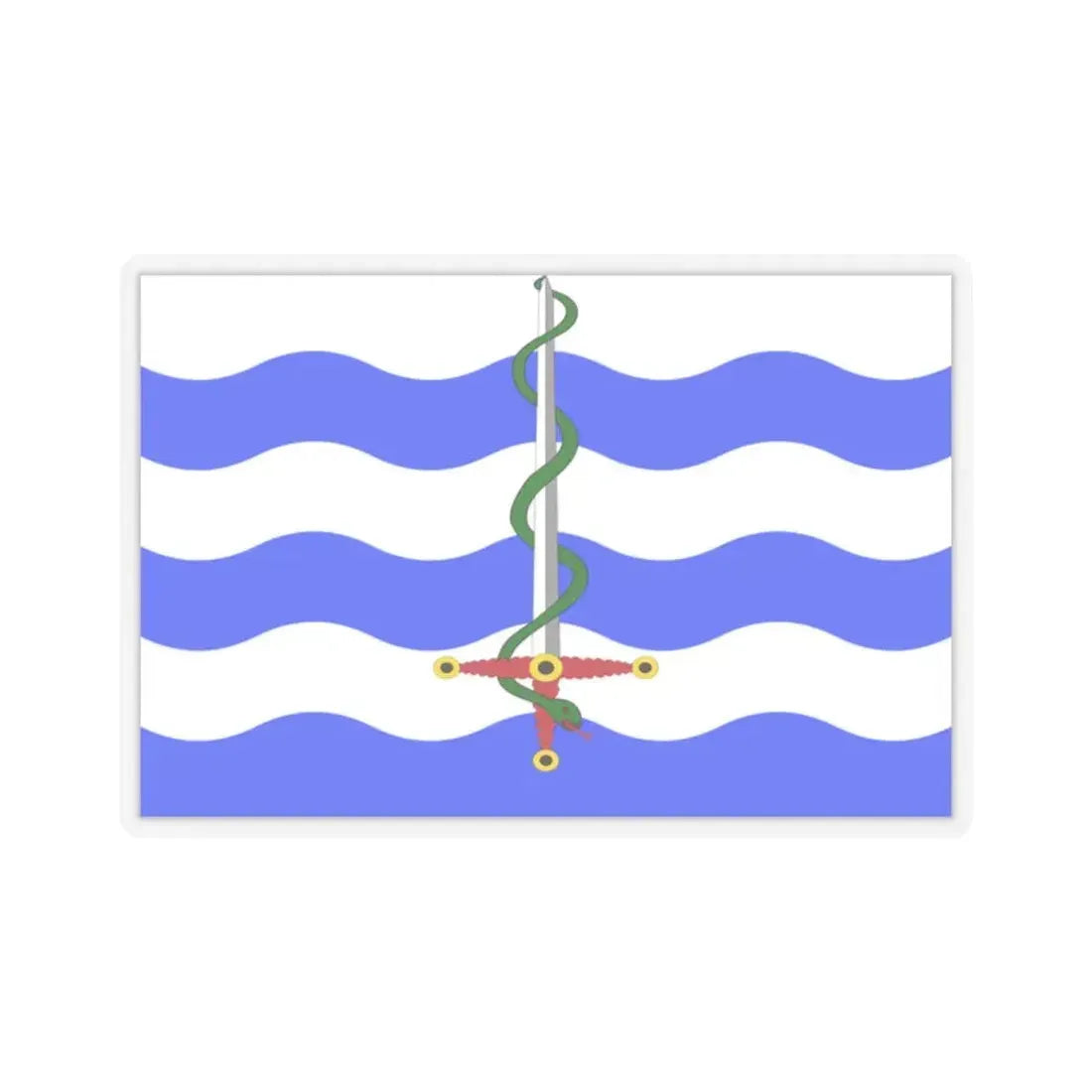 Flag of Saint Paul's Bay Malta - STICKER Vinyl Kiss-Cut Decal 2 Inch Transparent - The Sticker Space