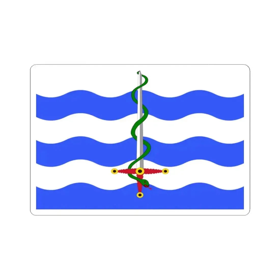 Flag of Saint Paul's Bay Malta - STICKER Vinyl Kiss-Cut Decal 2 Inch White - The Sticker Space